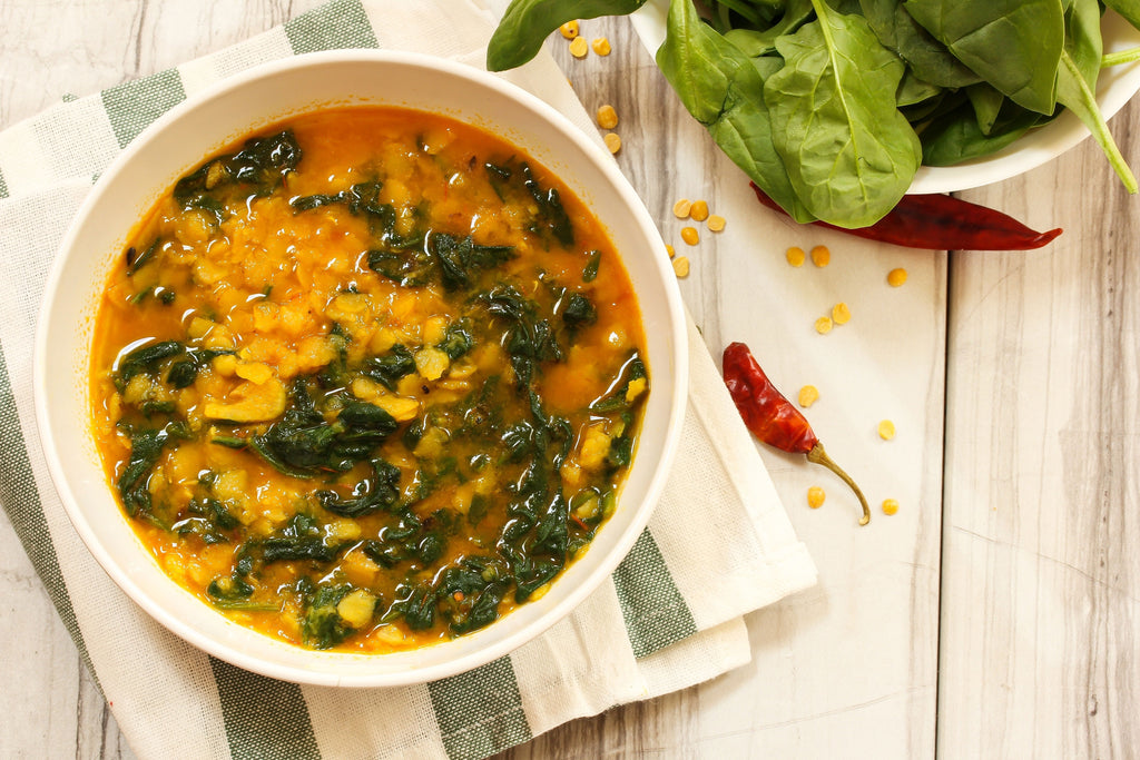 Yellow Dal with Spinach